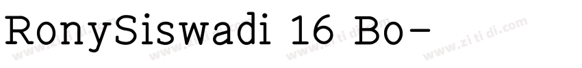 RonySiswadi 16 Bo字体转换